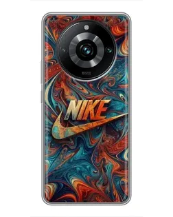 Чехол для Realme 11 Pro Plus с картинкой «Nike в абстракции»