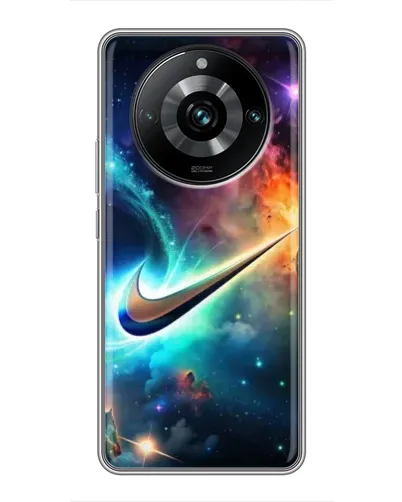 Чехол для Realme 11 Pro Plus с картинкой «Космический Nike Swoosh» Чехол для Realme 11 Pro Plus с картинкой «Космический Nike Swoosh»