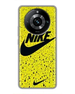Чехол для Realme 11 Pro Plus с картинкой «Желтый текстурный Nike»