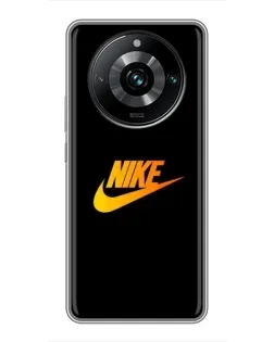 Чехол для Realme 11 Pro Plus с картинкой «Золотой логотип Nike»