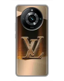 Чехол для Realme 11 Pro Plus с картинкой «LV — золотое сияние»