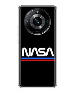 Чехол для Realme 11 Pro Plus с картинкой «NASA — классика Red Blue» Чехол для Realme 11 Pro Plus с картинкой «NASA — классика Red Blue»