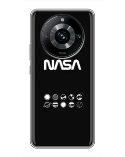 Чехол для Realme 11 Pro Plus с картинкой «NASA — технический принт» Чехол для Realme 11 Pro Plus с картинкой «NASA — технический принт»