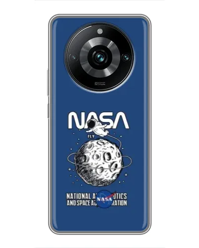 Чехол для Realme 11 Pro Plus с картинкой «NASA — лунная миссия»