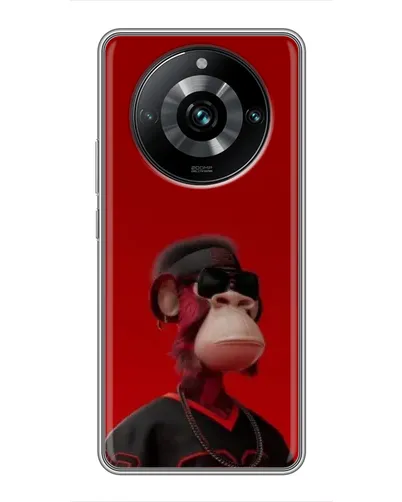 Чехол для Realme 11 Pro Plus с картинкой «Bored Ape в красном» Чехол для Realme 11 Pro Plus с картинкой «Bored Ape в красном»