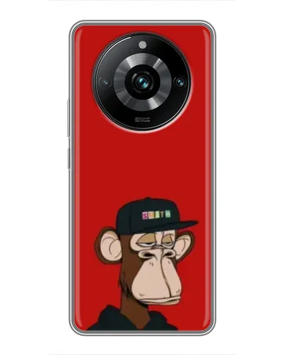Чехол для Realme 11 Pro Plus с картинкой «Bored Ape — красный фон» Чехол для Realme 11 Pro Plus с картинкой «Bored Ape — красный фон»