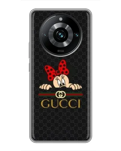 Чехол для Realme 11 Pro Plus с картинкой «Минни Маус Gucci — черный»