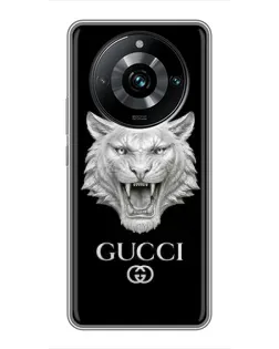 Чехол для Realme 11 Pro Plus с картинкой «Gucci — серебряный лев» Чехол для Realme 11 Pro Plus с картинкой «Gucci — серебряный лев»