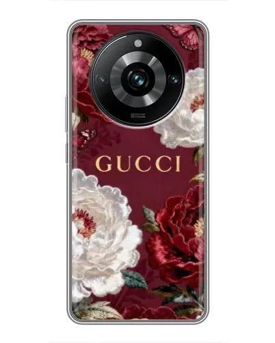 Чехол для Realme 11 Pro Plus с картинкой «Gucci — бордовые розы» Чехол для Realme 11 Pro Plus с картинкой «Gucci — бордовые розы»