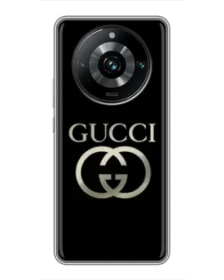 Чехол для Realme 11 Pro Plus с картинкой «Gucci — золото на черном» Чехол для Realme 11 Pro Plus с картинкой «Gucci — золото на черном»