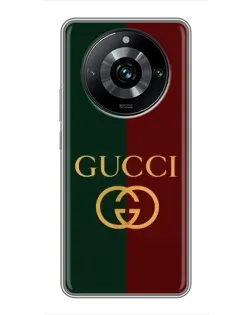 Чехол для Realme 11 Pro Plus с картинкой «Gucci — темно-зеленый градиент» Чехол для Realme 11 Pro Plus с картинкой «Gucci — темно-зеленый градиент»