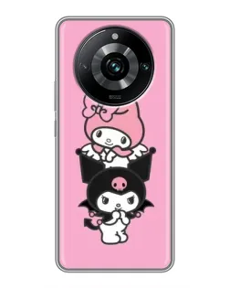 Чехол для Realme 11 Pro Plus с картинкой «My Melody и Kuromi» Чехол для Realme 11 Pro Plus с картинкой «My Melody и Kuromi»