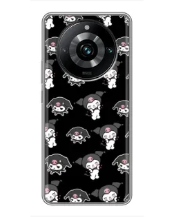 Чехол для Realme 11 Pro Plus с картинкой «Черный паттерн Kuromi» Чехол для Realme 11 Pro Plus с картинкой «Черный паттерн Kuromi»