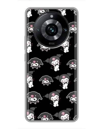 Чехол для Realme 11 Pro Plus с картинкой «Черный паттерн Kuromi»