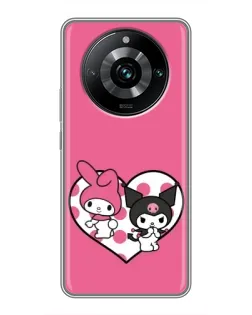Чехол для Realme 11 Pro Plus с картинкой «Kuromi и My Melody» Чехол для Realme 11 Pro Plus с картинкой «Kuromi и My Melody»