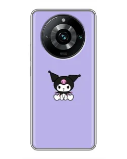 Чехол для Realme 11 Pro Plus с картинкой «Kuromi — фиолетовый минимализм» Чехол для Realme 11 Pro Plus с картинкой «Kuromi — фиолетовый минимализм»