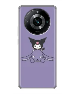 Чехол для Realme 11 Pro Plus с картинкой «Kuromi на лиловом фоне» Чехол для Realme 11 Pro Plus с картинкой «Kuromi на лиловом фоне»