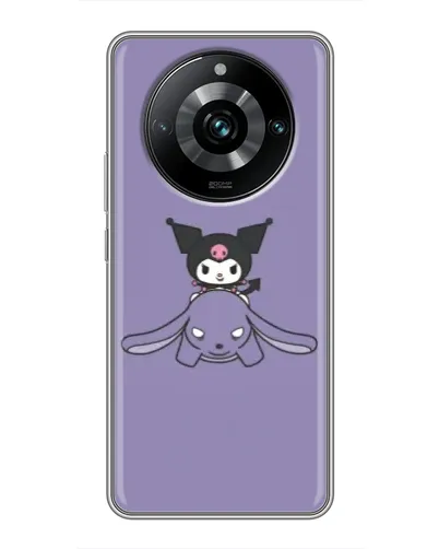Чехол для Realme 11 Pro Plus с картинкой «Kuromi на лиловом фоне»