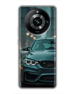 Чохол для Realme 11 Pro Plus з картинкою «BMW у вогнях міста»