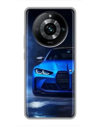 Чехол для Realme 11 Pro Plus с картинкой «Голубая BMW M4»