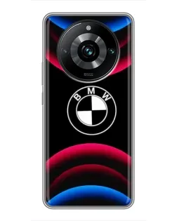 Чохол для Realme 11 Pro Plus з картинкою «Логотип BMW та неонові дуги»