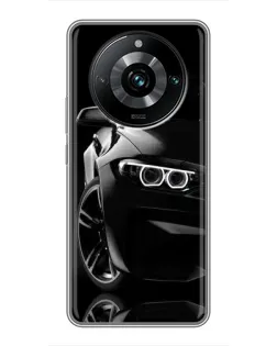 Чохол для Realme 11 Pro Plus з картинкою «Чорна BMW — профіль»