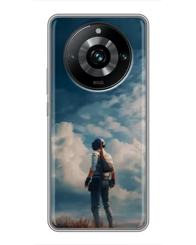 Чехол для Realme 11 Pro Plus с картинкой «Герой PUBG на скале» Чехол для Realme 11 Pro Plus с картинкой «Герой PUBG на скале»