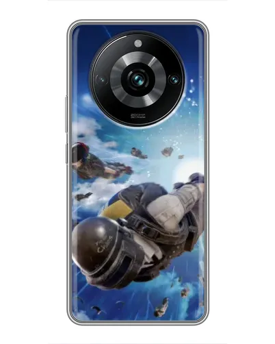 Чехол для Realme 11 Pro Plus с картинкой «Десант PUBG — прыжок» Чехол для Realme 11 Pro Plus с картинкой «Десант PUBG — прыжок»