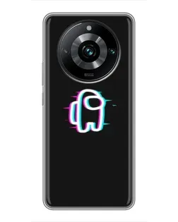 Чехол для Realme 11 Pro Plus с картинкой «Among Us неон»