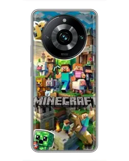 Чехол для Realme 11 Pro Plus с картинкой «Замок Minecraft» Чехол для Realme 11 Pro Plus с картинкой «Замок Minecraft»