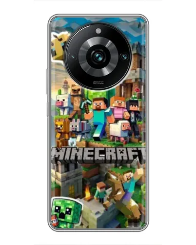 Чехол для Realme 11 Pro Plus с картинкой «Замок Minecraft»
