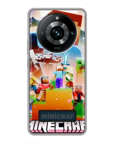Чехол для Realme 11 Pro Plus с картинкой «Minecraft герои игры»