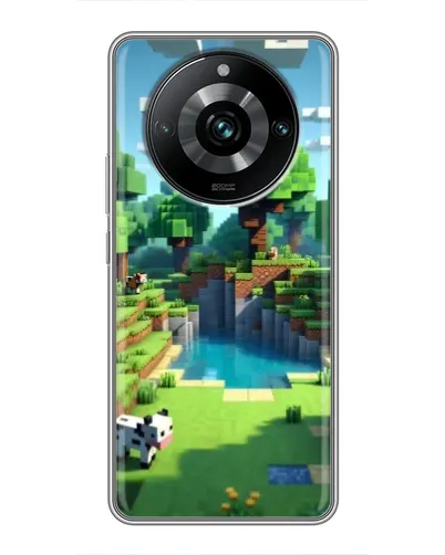 Чехол для Realme 11 Pro Plus с картинкой «Minecraft летний день»