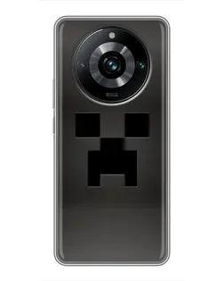 Чехол для Realme 11 Pro Plus с картинкой «Черный крипер градиент»