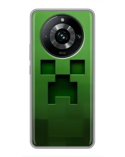 Чехол для Realme 11 Pro Plus с картинкой «Крипер микро-дизайн»