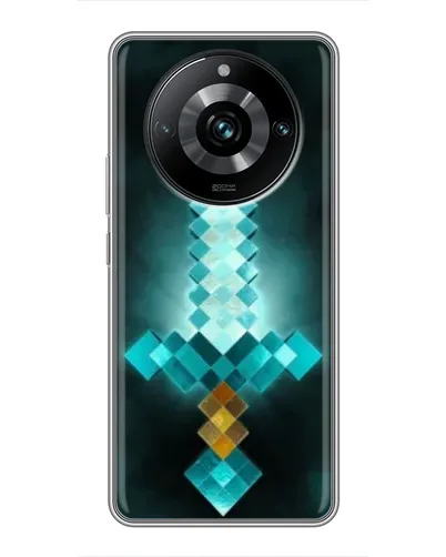 Чехол для Realme 11 Pro Plus с картинкой «Алмазный меч неон»