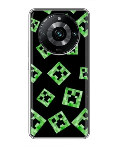 Чехол для Realme 11 Pro Plus с картинкой «Паттерн с криперами»