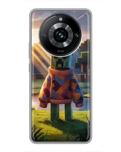 Чехол для Realme 11 Pro Plus с картинкой «Крипер в свитере»
