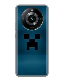 Чехол для Realme 11 Pro Plus с картинкой «Крипер текстура»