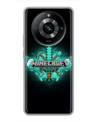 Чехол для Realme 11 Pro Plus с картинкой «Minecraft Diamond лого»