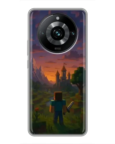 Чехол для Realme 11 Pro Plus с картинкой «Стив у башни»
