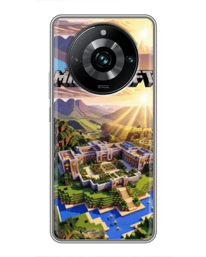 Чехол для Realme 11 Pro Plus с картинкой «Minecraft панорама»
