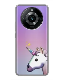 Чехол для Realme 11 Pro Plus с картинкой «Единорог градиент» Чехол для Realme 11 Pro Plus с картинкой «Единорог градиент»