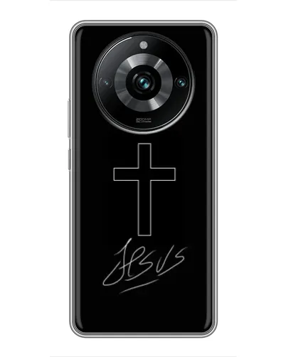 Чехол для Realme 11 Pro Plus с картинкой «Графический крест Jesus» Чехол для Realme 11 Pro Plus с картинкой «Графический крест Jesus»