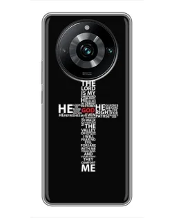 Чехол для Realme 11 Pro Plus с картинкой «Текстовый крест»
