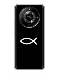Чехол для Realme 11 Pro Plus с картинкой «Символ рыбы Jesus»
