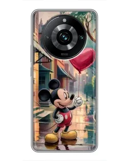 Чехол для Realme 11 Pro Plus с картинкой «Микки и шарик-сердце»