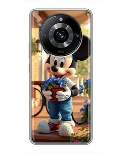 Чехол для Realme 11 Pro Plus с картинкой «Микки садовод»