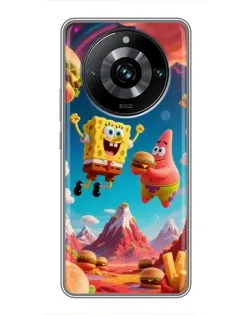 Чехол для Realme 11 Pro Plus с картинкой «Космический фастфуд»