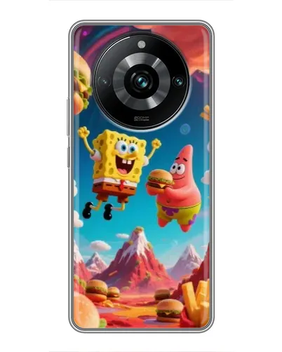 Чехол для Realme 11 Pro Plus с картинкой «Космический фастфуд»